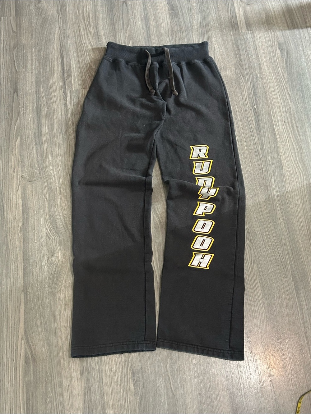Black flared sweatpants
